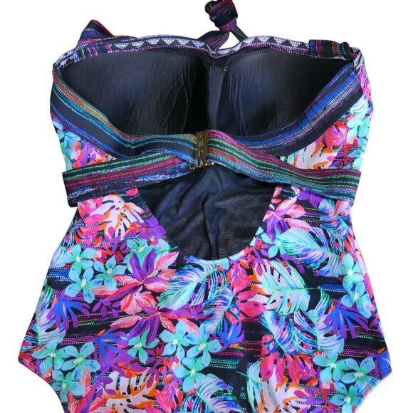 Size 16 Swimsuits For All One Piece Swimsuit Underwire Support Slimming Tummy - Picture 7 of 12